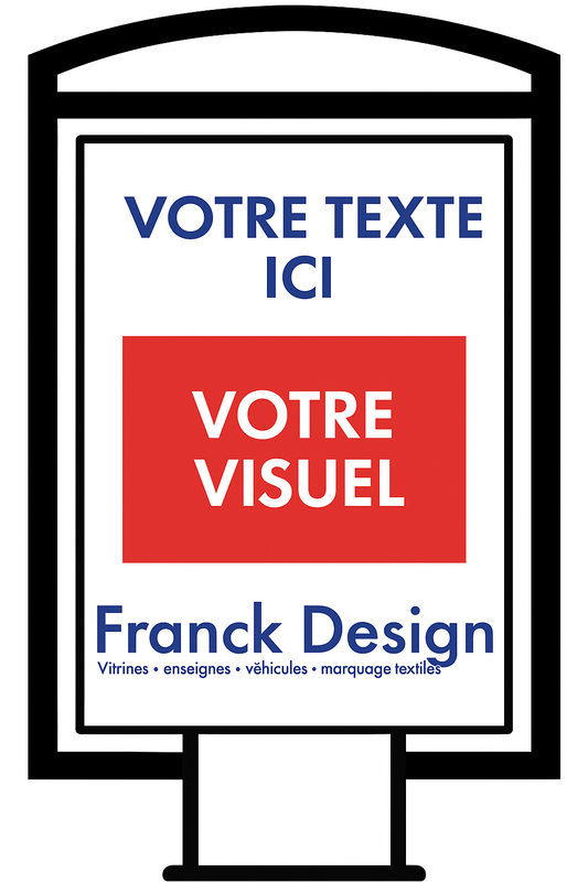 Affiche abribus personnalisée – Impression grand format pour sucette ou mobilier urbain